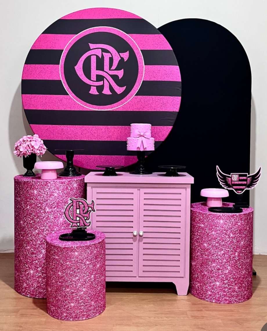 Flamengo Rosa - Kit Promocional Diamante - FestAí Pegue Monte