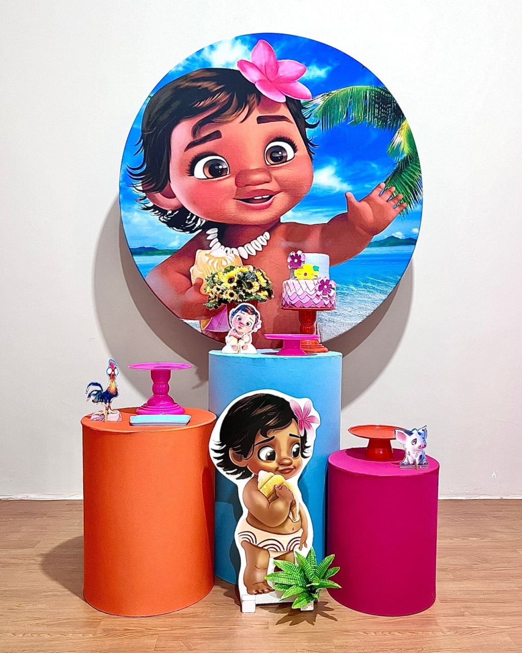 Moana Baby Ii - Kit Promocional Prata  - FestAí Pegue Monte