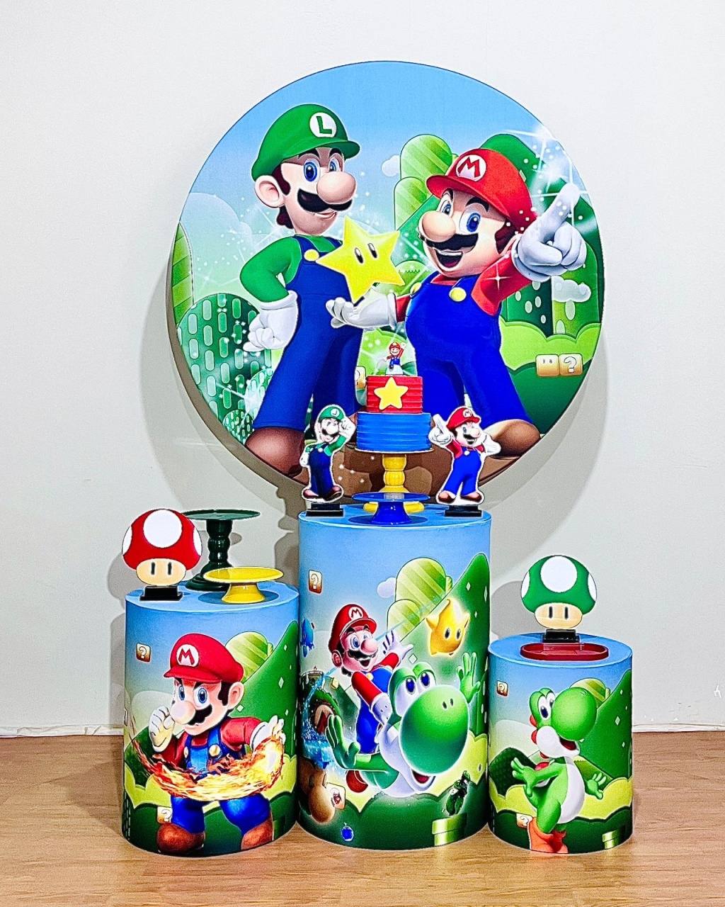Svuper Mario -  Kit Promocional Prata - FestAí Pegue Monte
