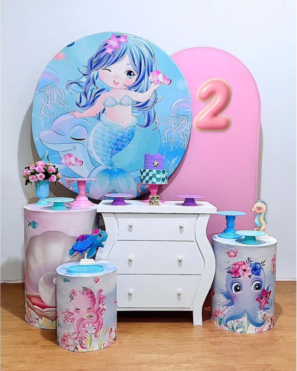 Sereia Cute - Kit Promocional Diamante - FestAí Pegue Monte