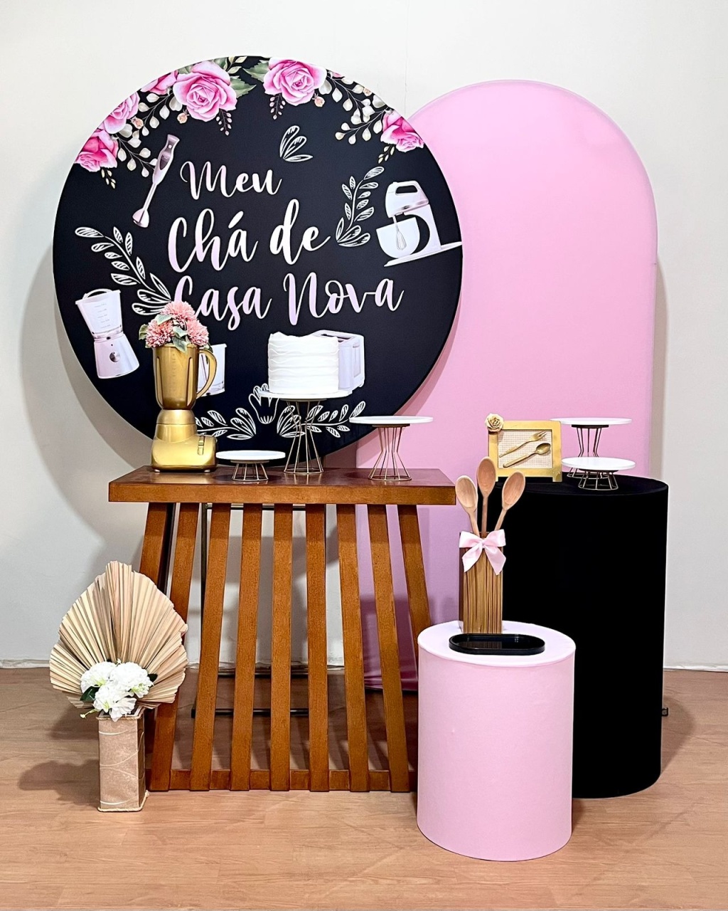 Cha de Casa Nova - Composição Mesa Rustica  - FestAí Pegue Monte
