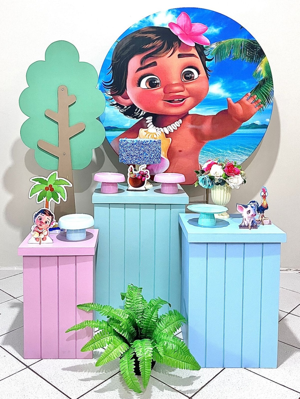 Moana Baby - Composição Com Cubos Ripados - FestAí Pegue Monte