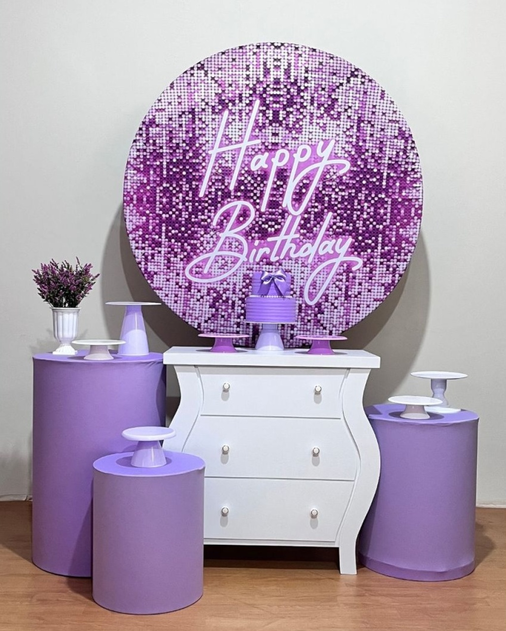 Happy Birthday Lilas - Kit Promocional Ouro - FestAí Pegue Monte