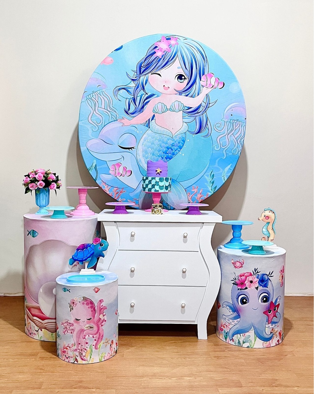 Sereia Cute - Kit Promocional Ouro - FestAí Pegue Monte