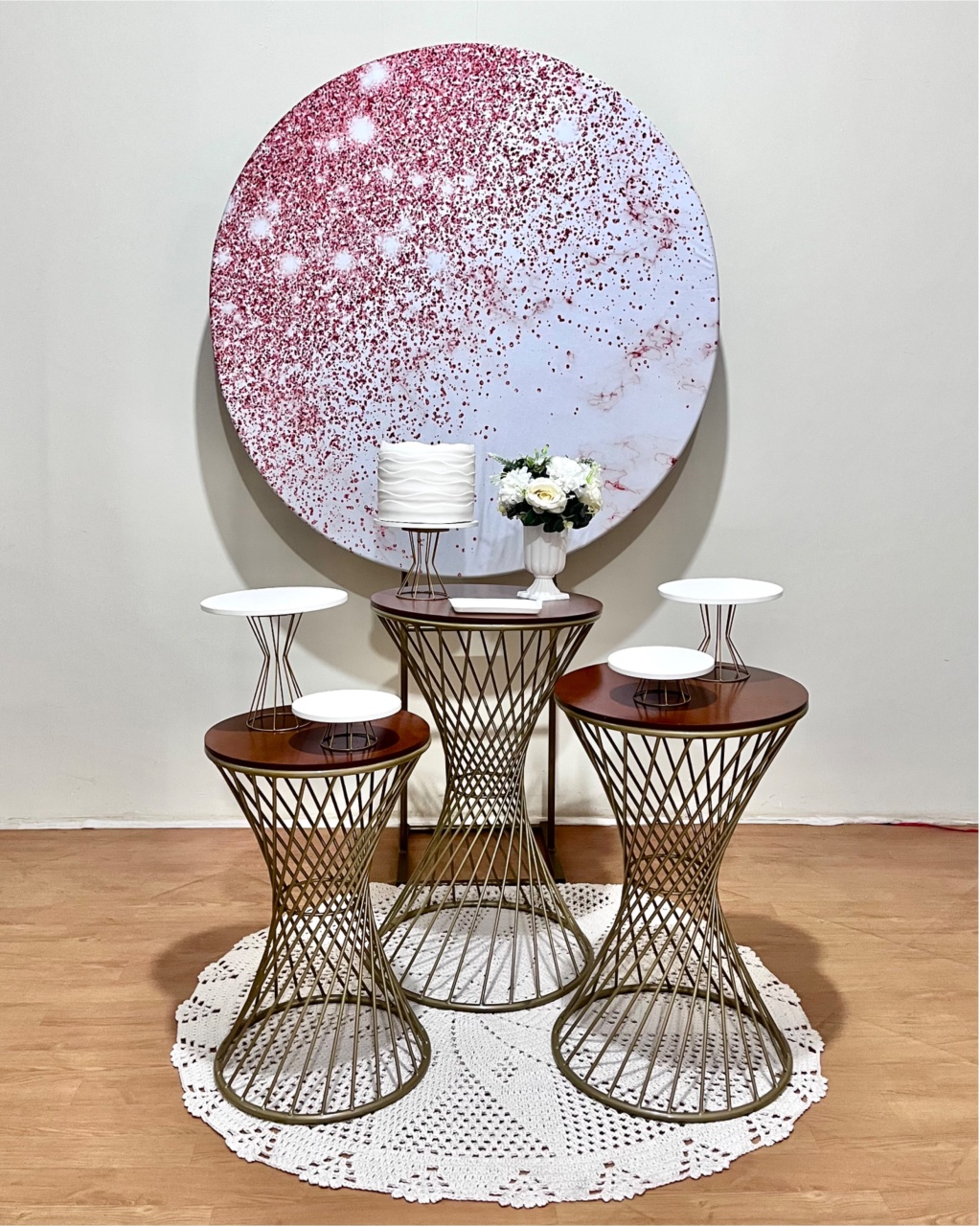 Kit Glitter Rosê - Mesas Trançadas - FestAí Pegue Monte
