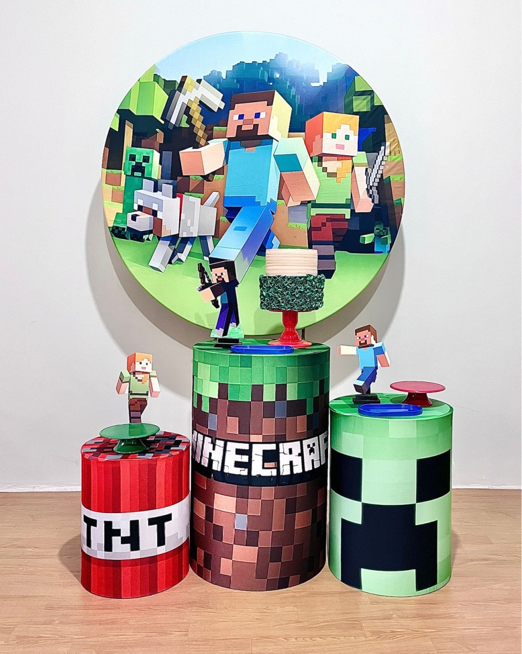 Minecraft - Kit Promocional Prata - FestAí Pegue Monte