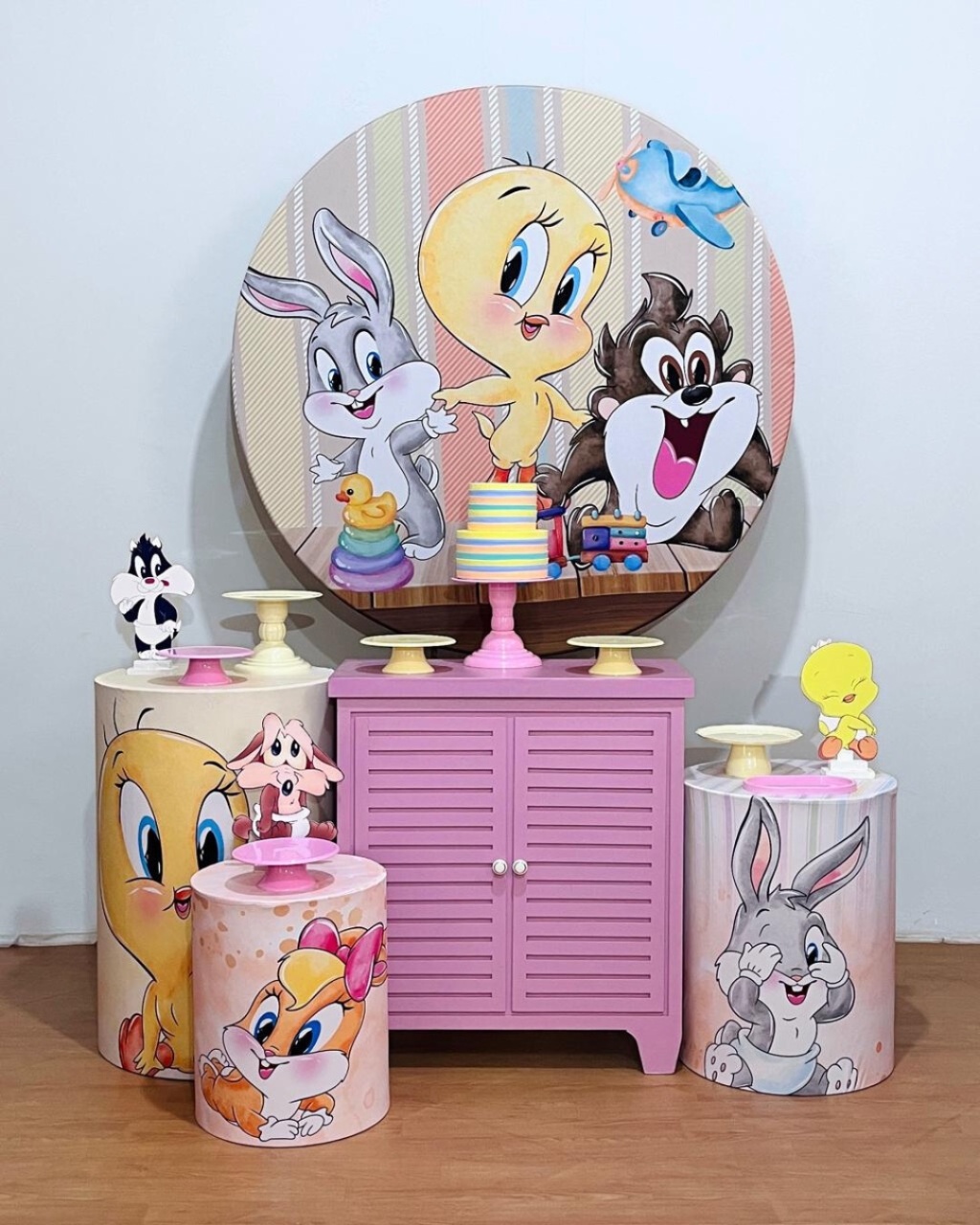 Baby Looney Tunes Menina - Kit Promocional Ouro - FestAí Pegue Monte