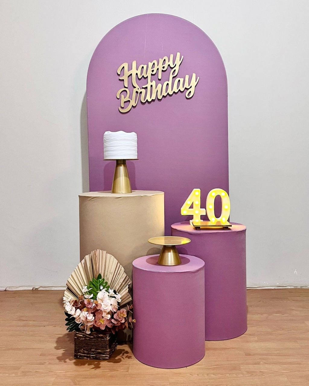 Kit Happy Bday - Lilas Com Cilindros - FestAí Pegue Monte