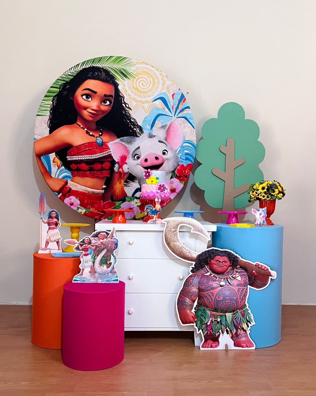 Moana - Kit Promocional Diamante I C/Arvore - FestAí Pegue Monte