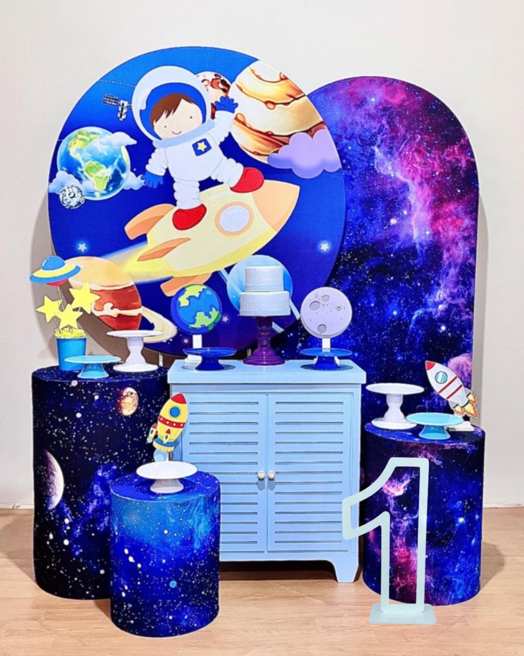 Astronauta/Galáxia - Kit Promocional Diamante - FestAí Pegue Monte