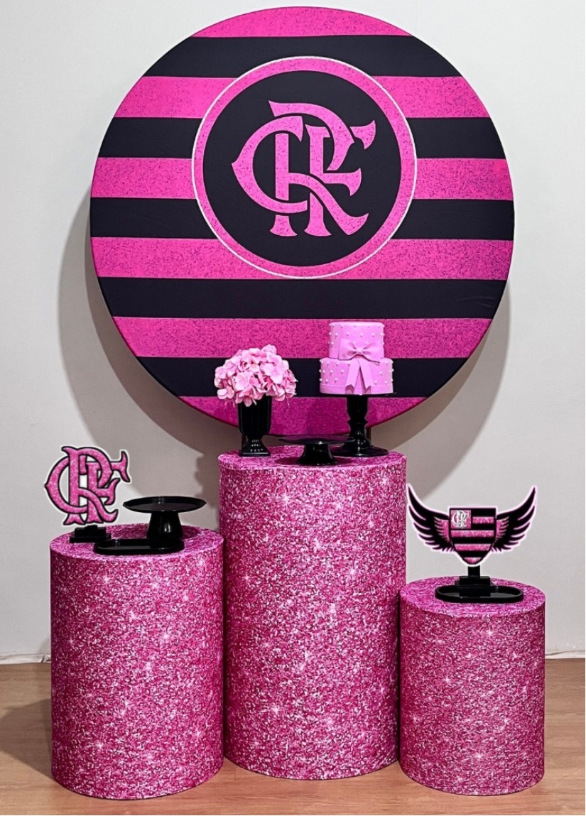 Flamengo Rosa - Kit Promocional Prata - FestAí Pegue Monte
