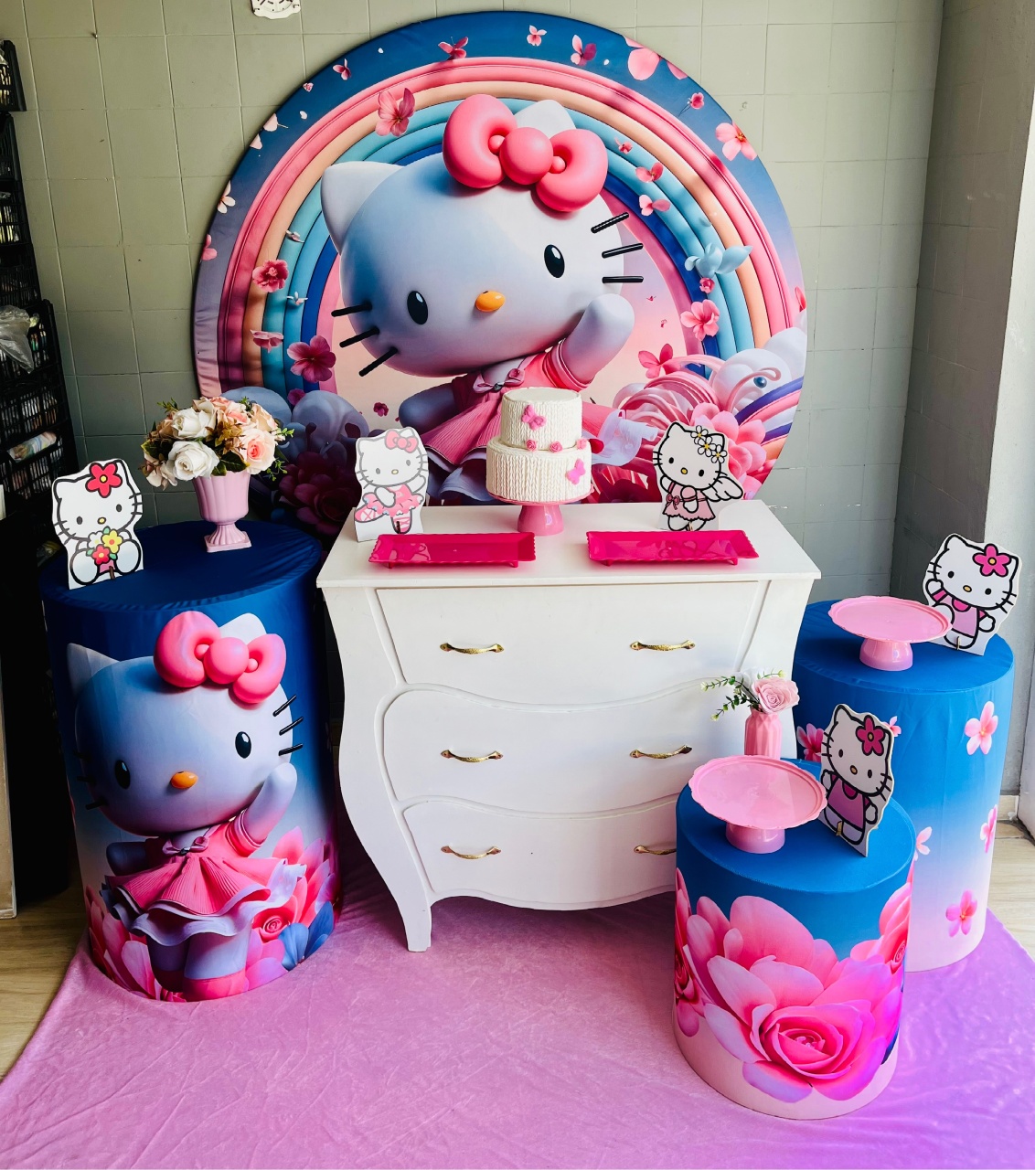Kit Hello Kit (Prata) - Tania Decorações 