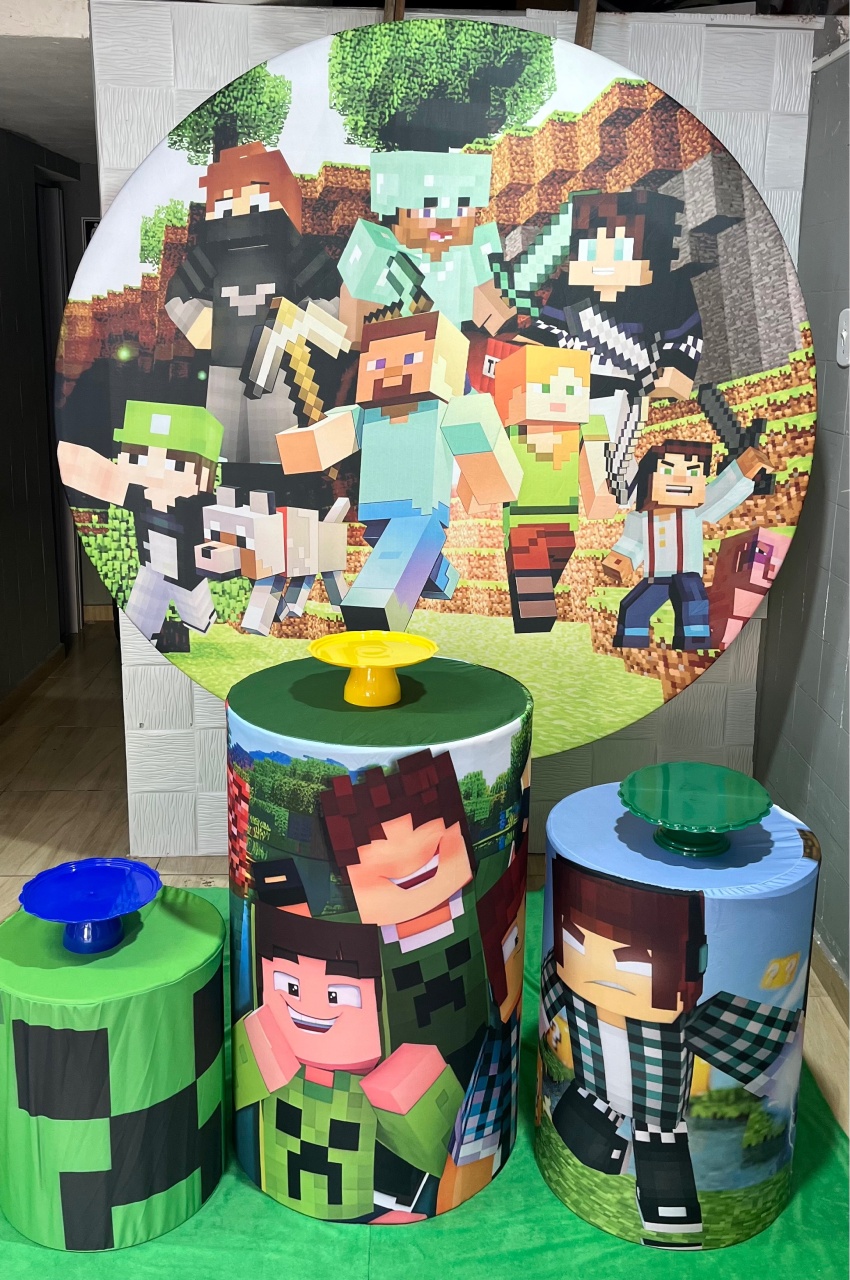 Kit Minecraft (Bronze)  - Tania Decorações 
