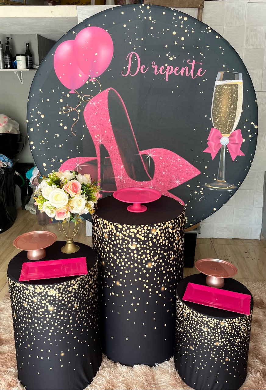Kit de Repente Salto Rosa  - Tania Decorações 