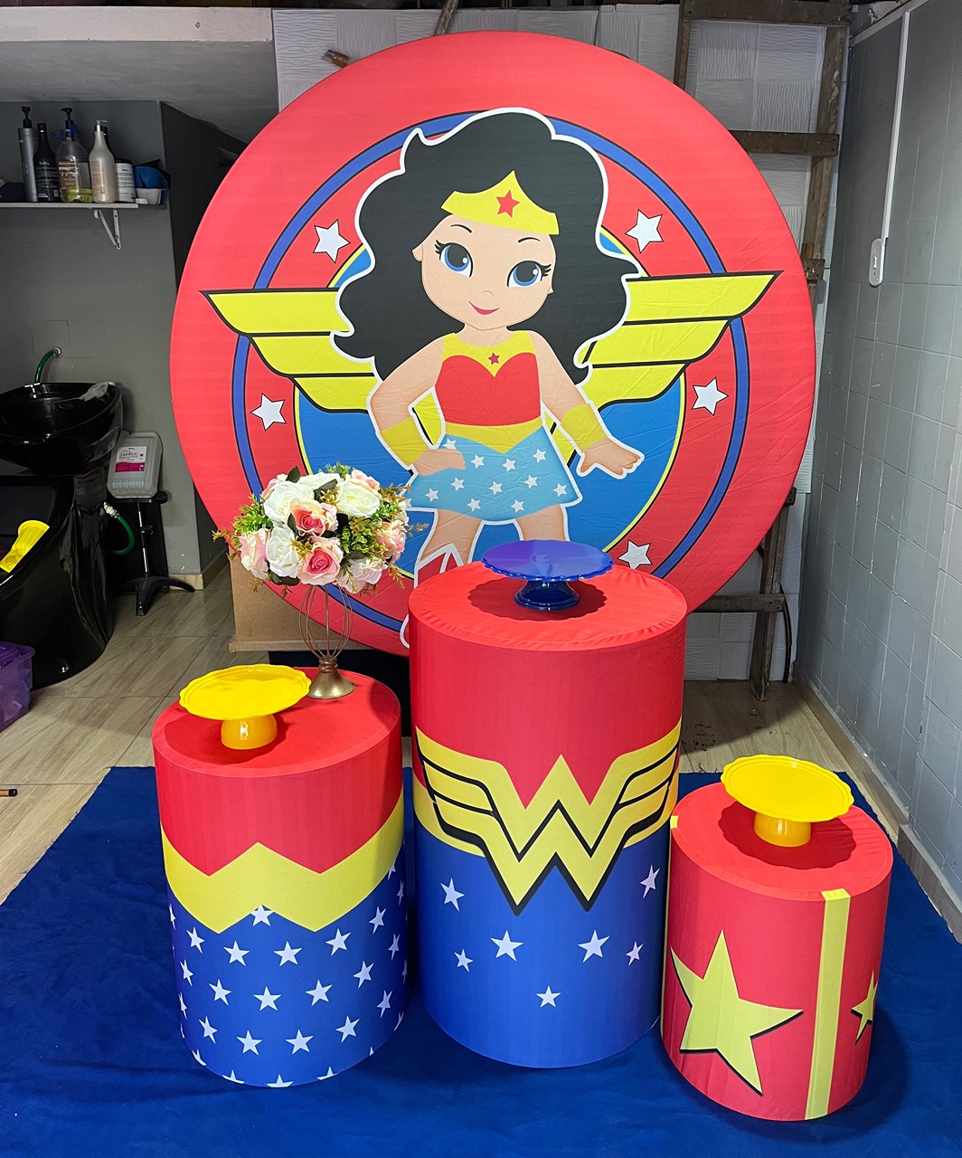 Kit Mulher Maravilha Cute Bronze  - Tania Decorações 