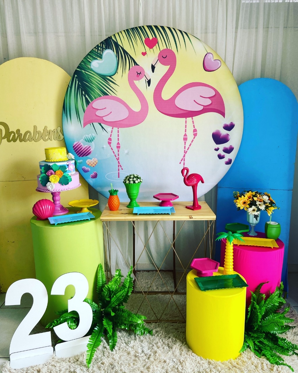 Kit Gg Flamingo - Festa Fácil - Pegue e Monte Ipatinga