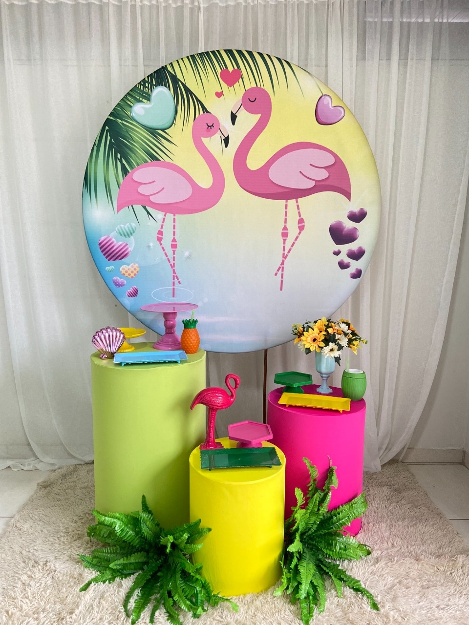 Kit M Flamingo - Festa Fácil - Pegue e Monte Ipatinga