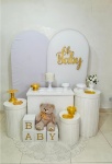 Branco E Dourado (Composicao 026)(Cha de Bebe/Revelacao)(Ripado) - imagem 1