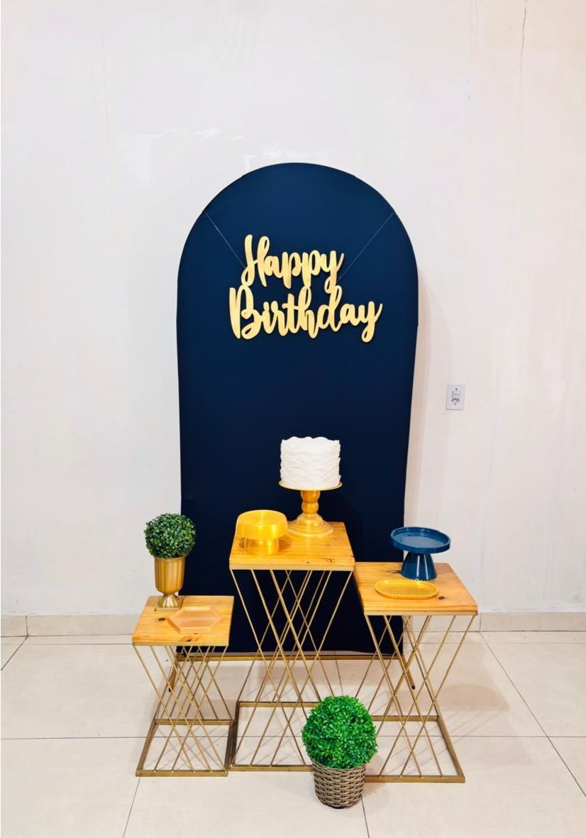 Happy Birthday Azul Petroleo (Kit Celebre)(Masculino/Homem) (065) - cricrilocacoes