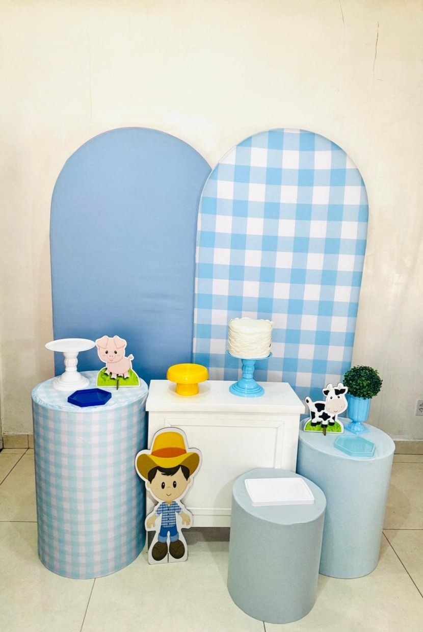 Fazendinha Azul (Composicao 067)(Azul/Xadrez)(Criativo) - cricrilocacoes