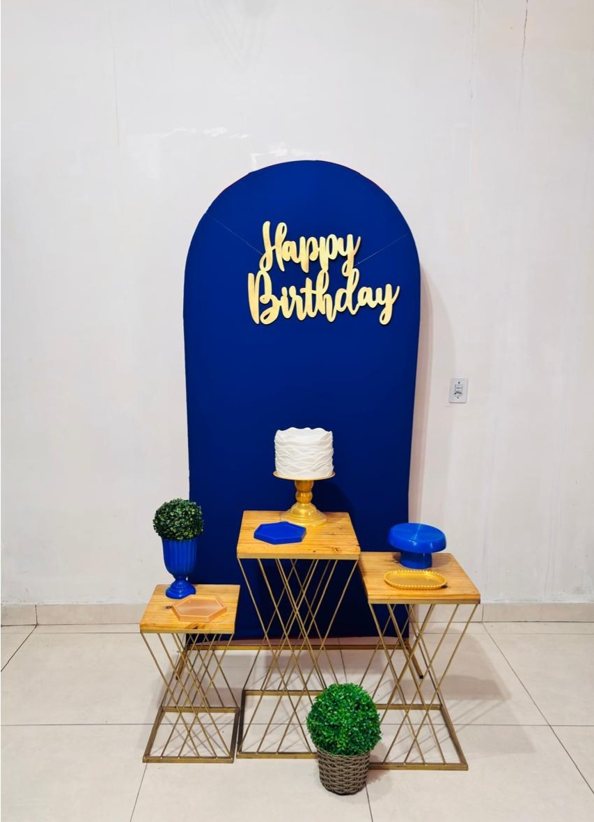 Happy Birthday Azul Royal (Kit Celebre)(Mulher/Feminino)(Masculino/Homem) (060) - cricrilocacoes