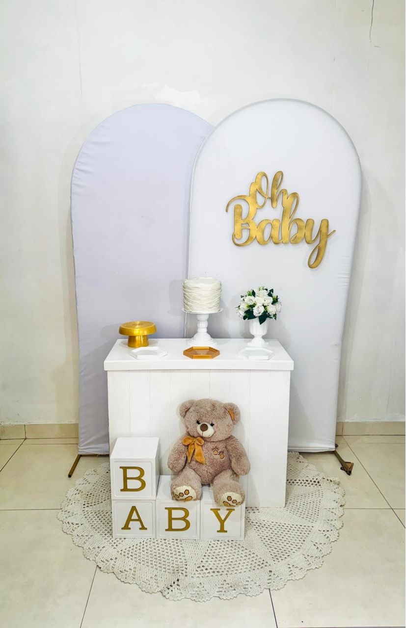 Branco E Dourado (Composicao 025)(Cha de Bebe/Revelacao)(Ripado) - cricrilocacoes