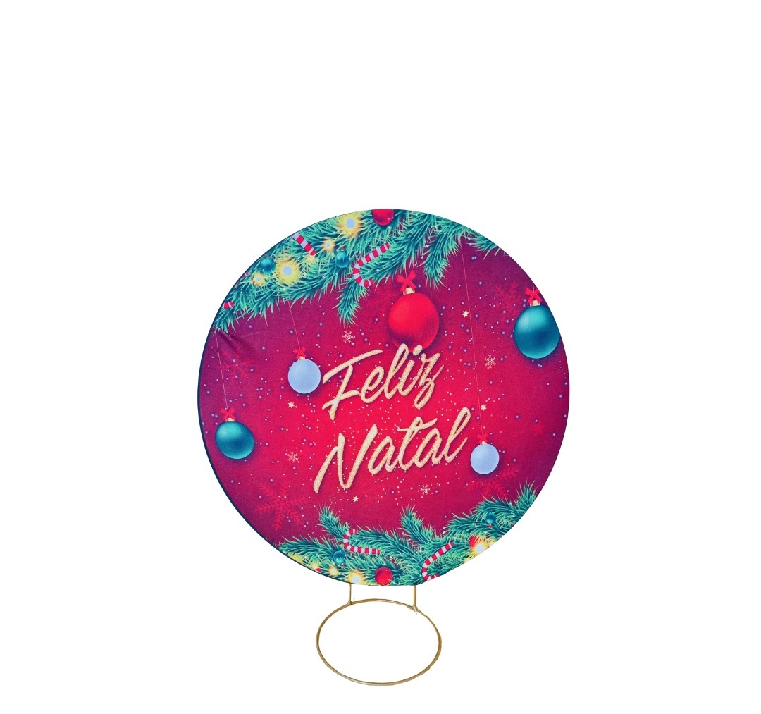 Mini Painel 50Cm (Feliz Natal)(Vermelho) - cricrilocacoes