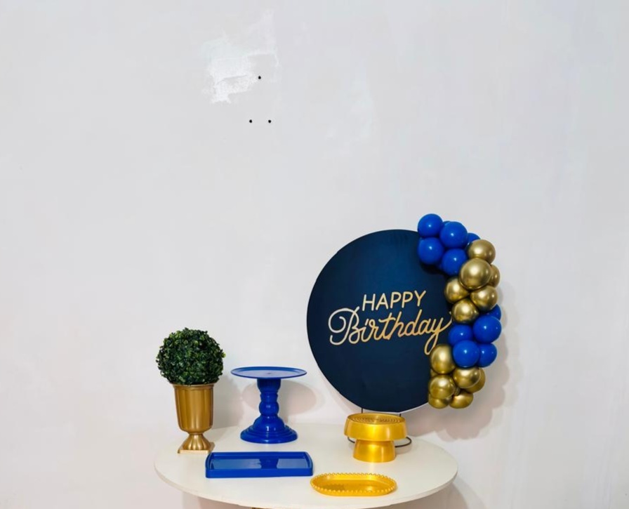 Azul E Dourado (Festa Na Mesa) (Kit Plus) - cricrilocacoes
