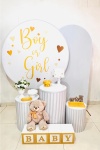 Cha Revelacao - Branco E Dourado (Composicao 098)(Urso)(Ripado) - imagem 1