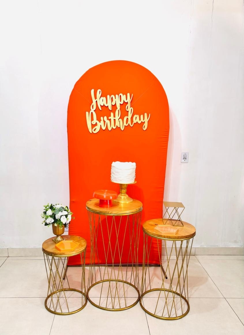 Happy Birthday Laranja (Kit Celebre)(Feminino/Mulher) (068) - cricrilocacoes