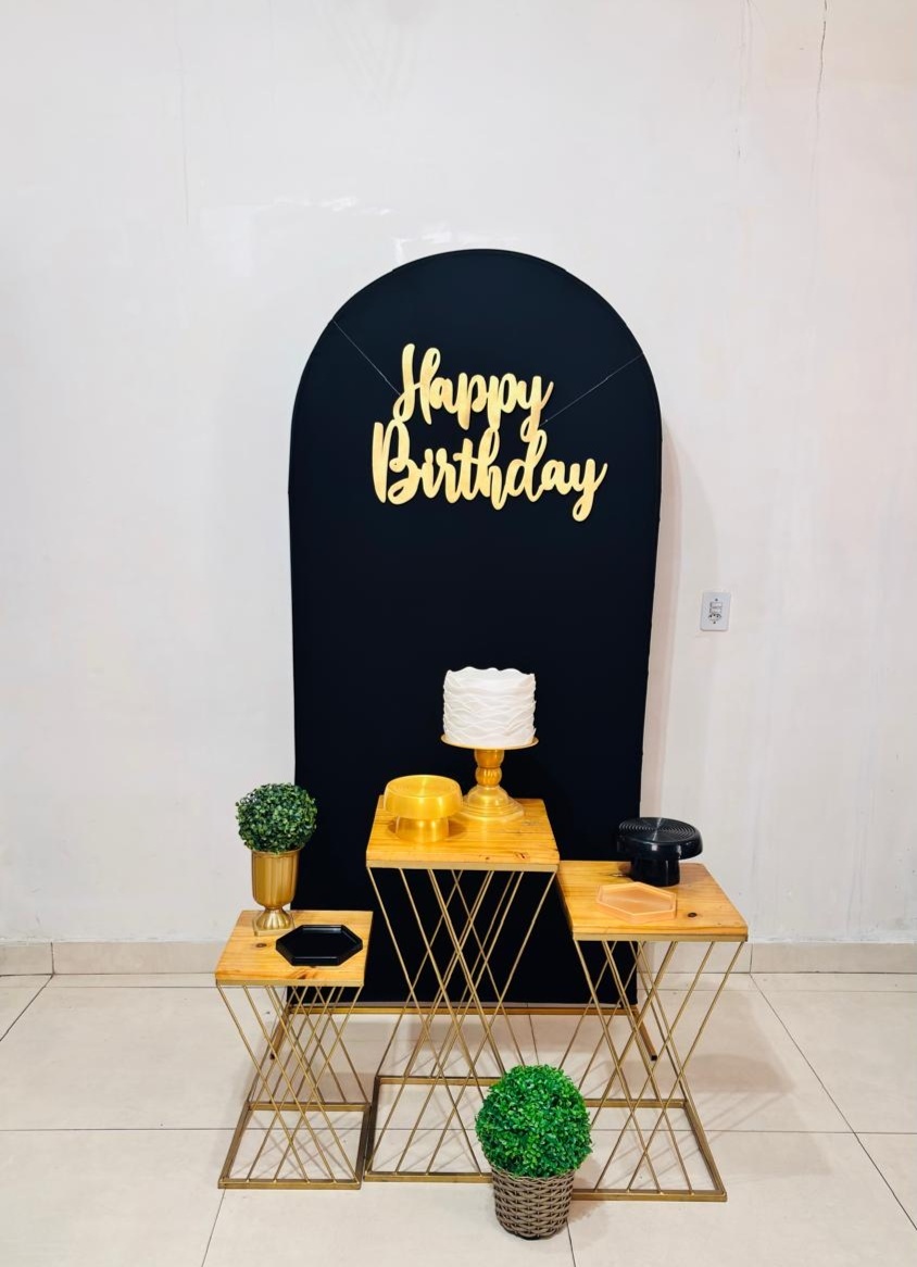 Happy Birthday Preto (Kit Celebre)(Masculino/Homem) (065) - cricrilocacoes