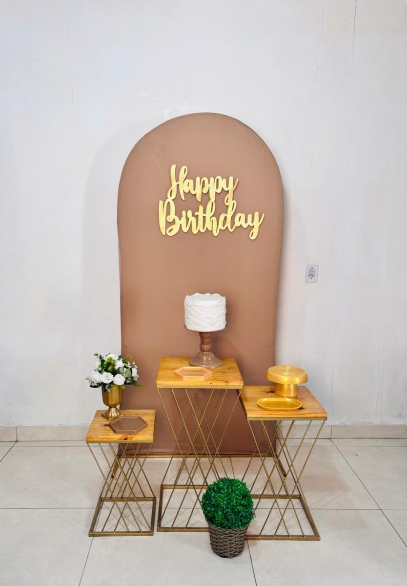 Happy Birthday Marrom (Kit Celebre)(Mulher/Feminino)(Masculino/Homem) (053) - cricrilocacoes