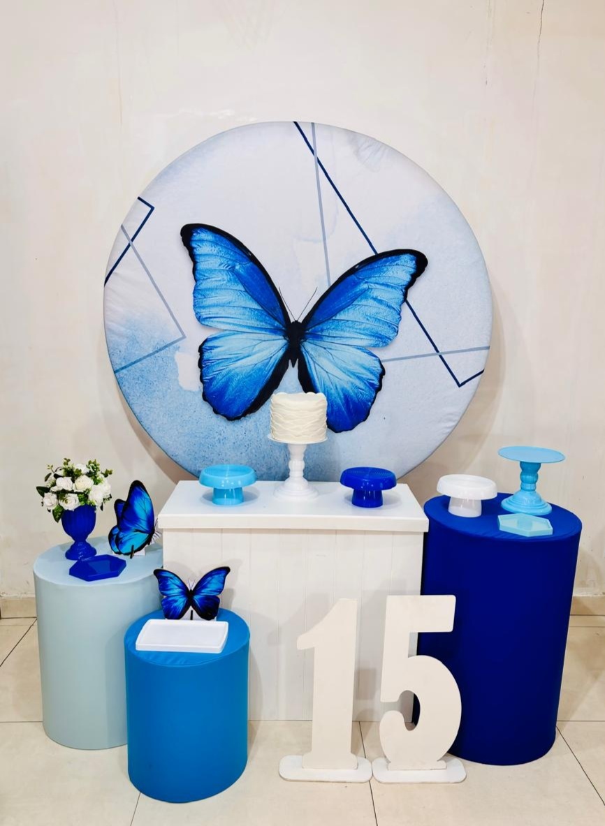 Borboleta Azul (Kit Diamante Plus)(Feminino/Mulher)(066) - cricrilocacoes