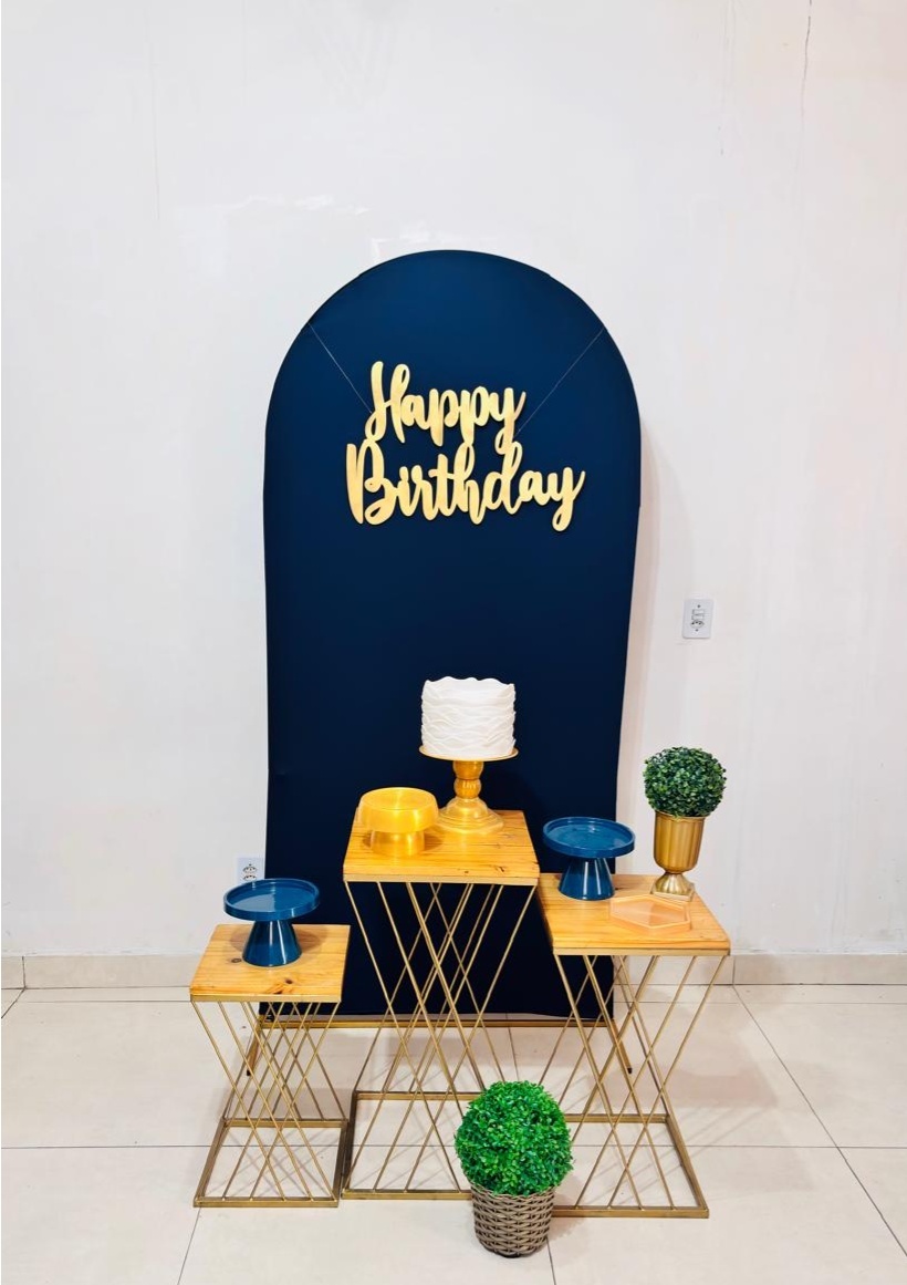 Happy Birthday Azul Petroleo (Kit Celebre)(Masculino/Homem) (066) - cricrilocacoes