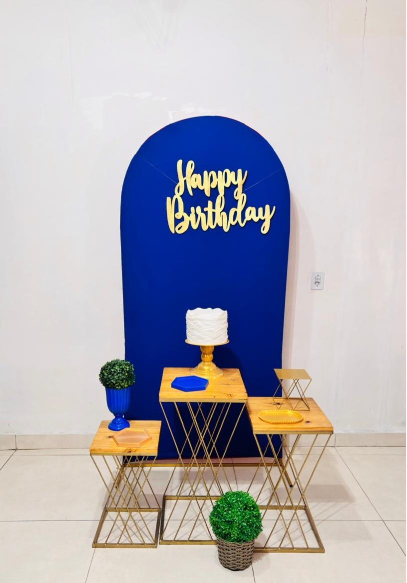 Happy Birthday Azul Royal (Kit Celebre)(Mulher/Feminino)(Masculino/Homem) (062) - cricrilocacoes