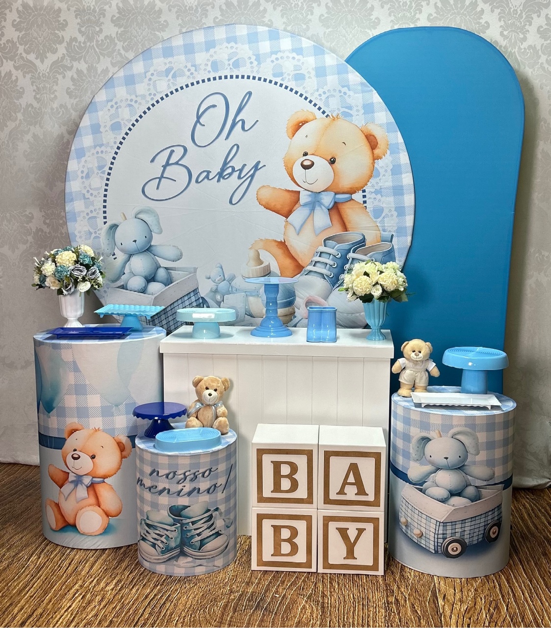 Kit Ouro Chá de Bebê Menino - Élida Pegue e Monte 