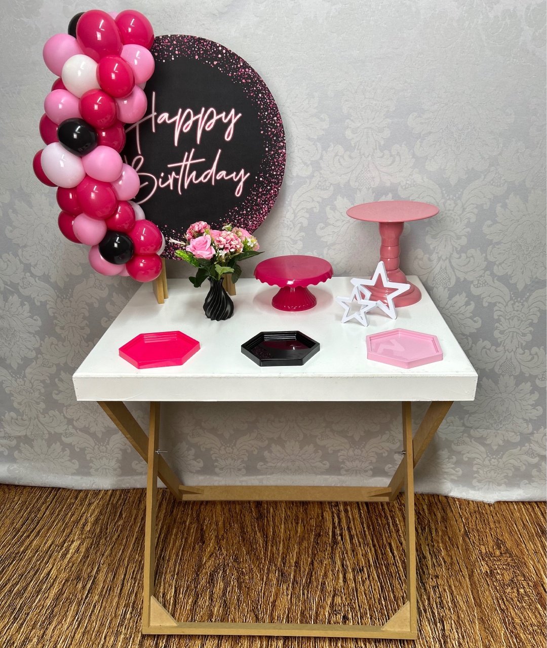 Mini Kit Happy Birthday Rosa  - Élida Pegue e Monte 