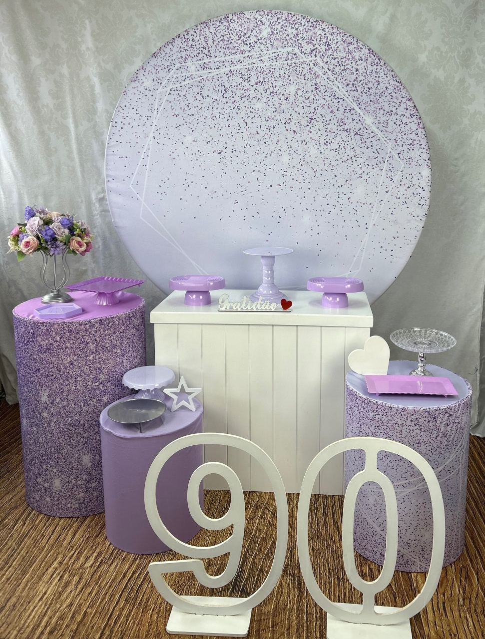 Kit Prata Lilás Com Glitter   - Élida Pegue e Monte 