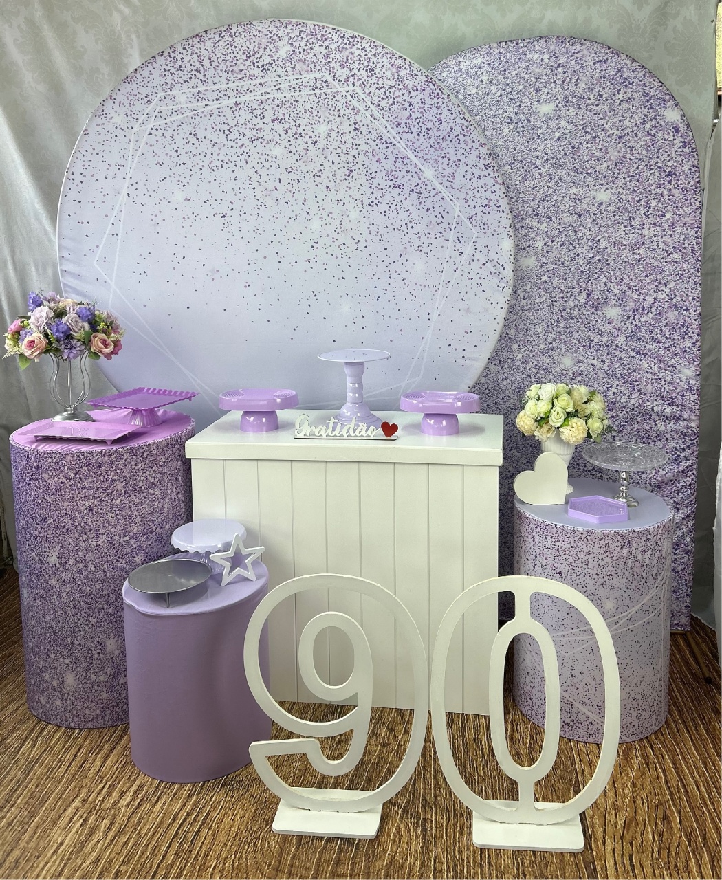 Kit Ouro Lilás Com Glitter  - Élida Pegue e Monte 