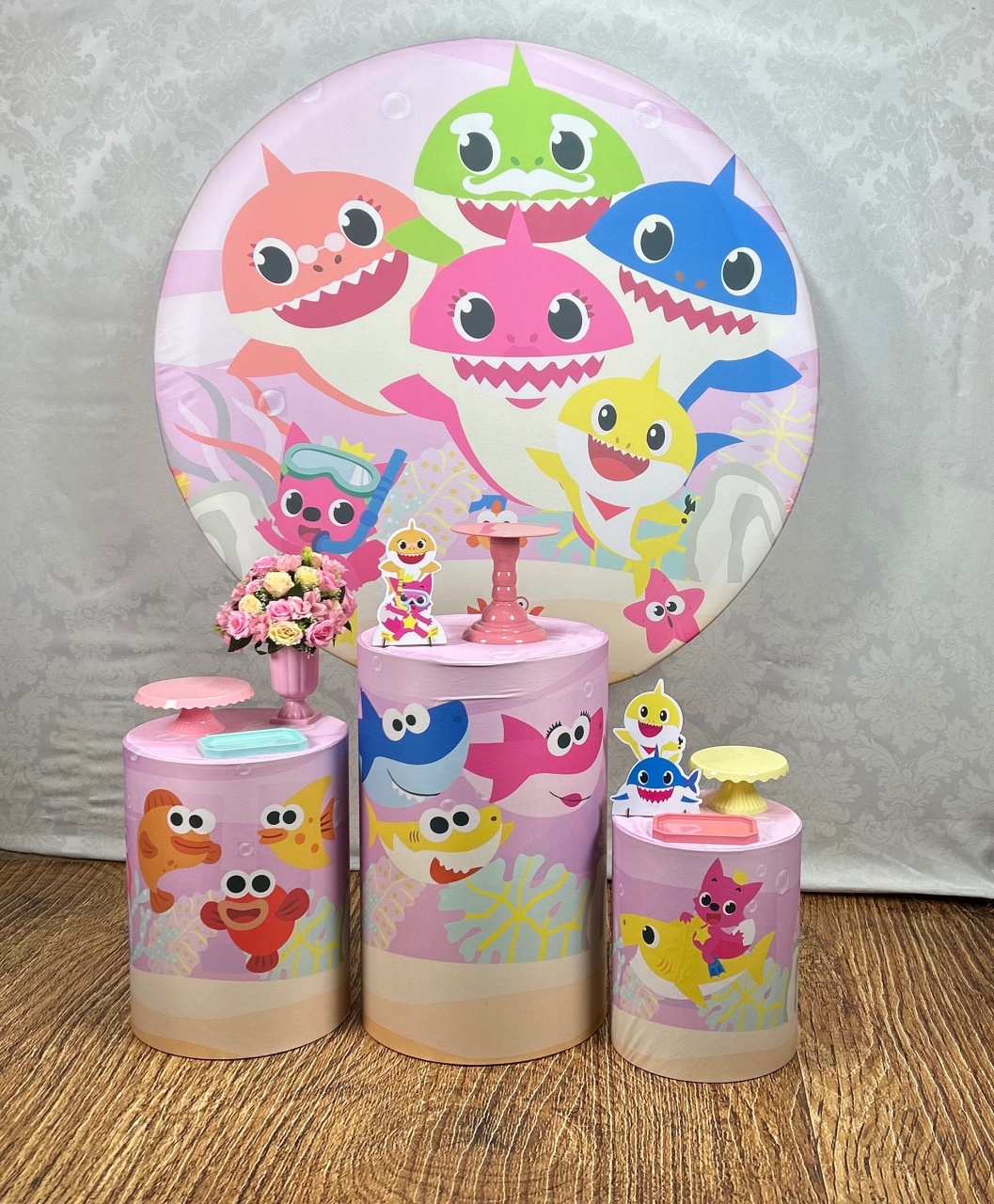 Kit Bronze Baby Shark Menina  - Élida Pegue e Monte 