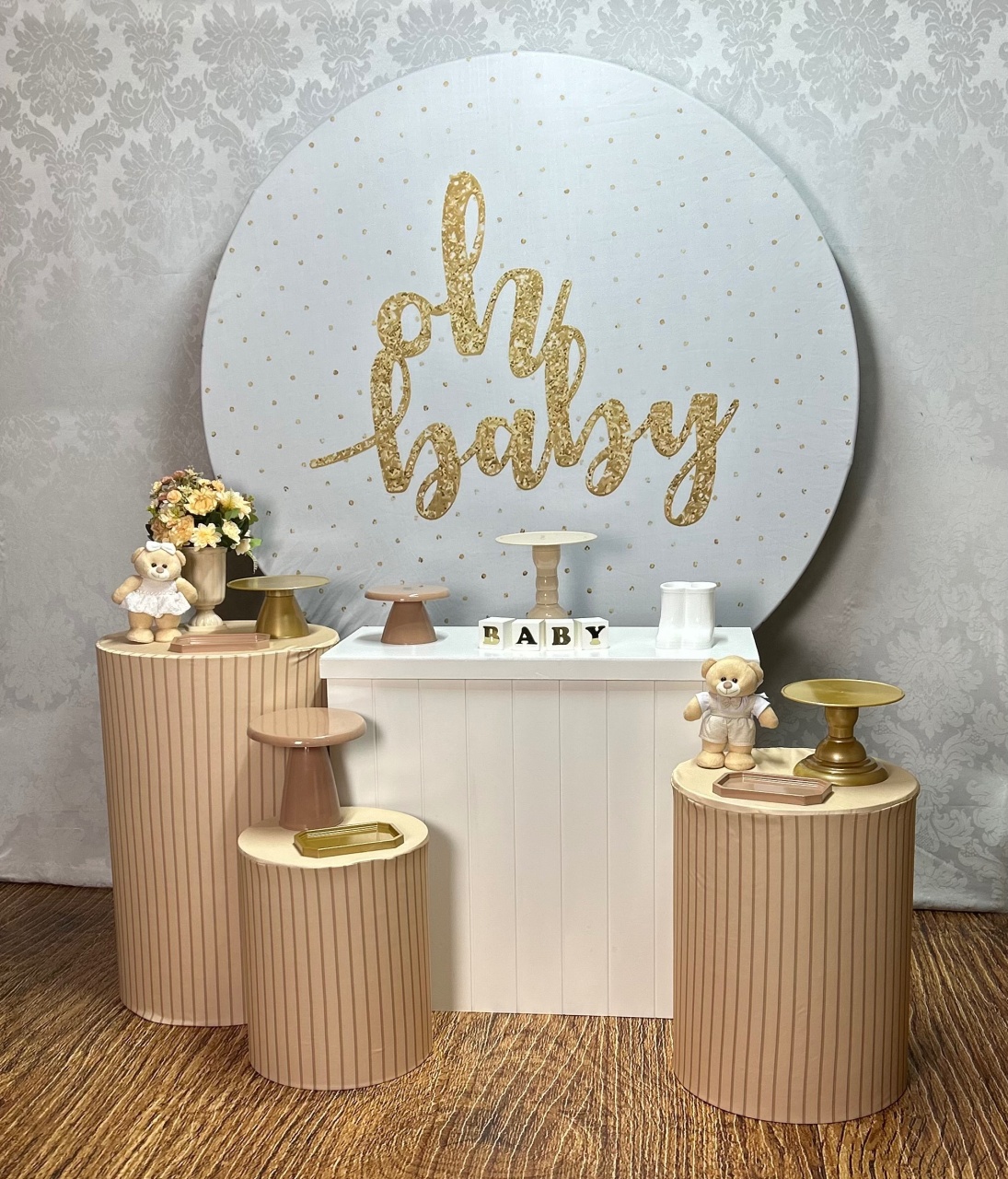 Kit Prata Oh Baby Dourado E Marrom - Élida Pegue e Monte 