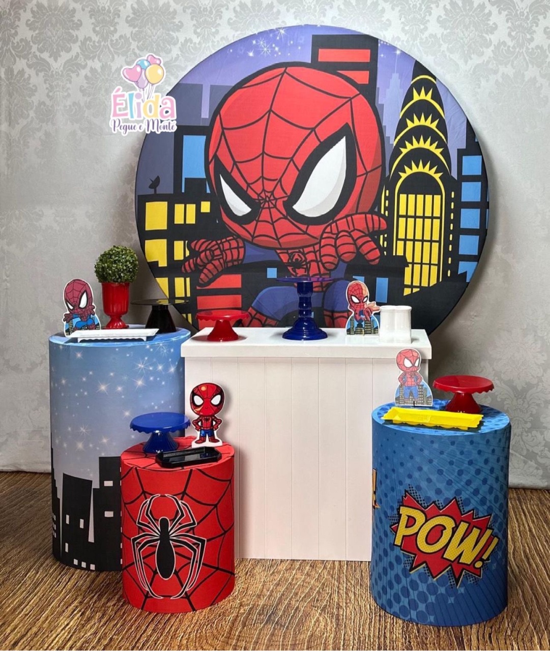 Kit Prata Homem Aranha Cute - Élida Pegue e Monte 