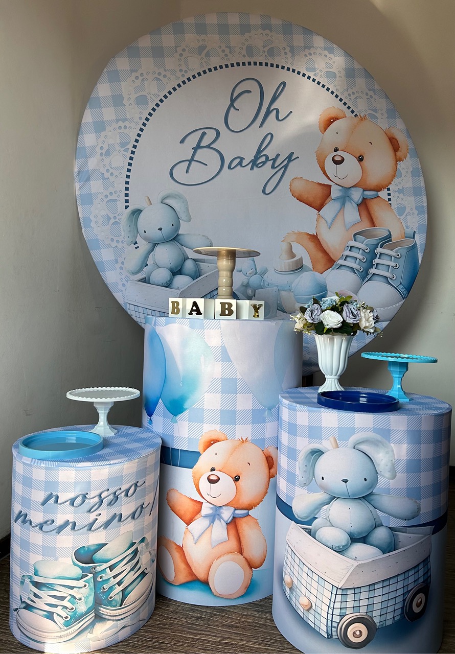 Kit Bronze Chá de Bebê Menino  - Élida Pegue e Monte 