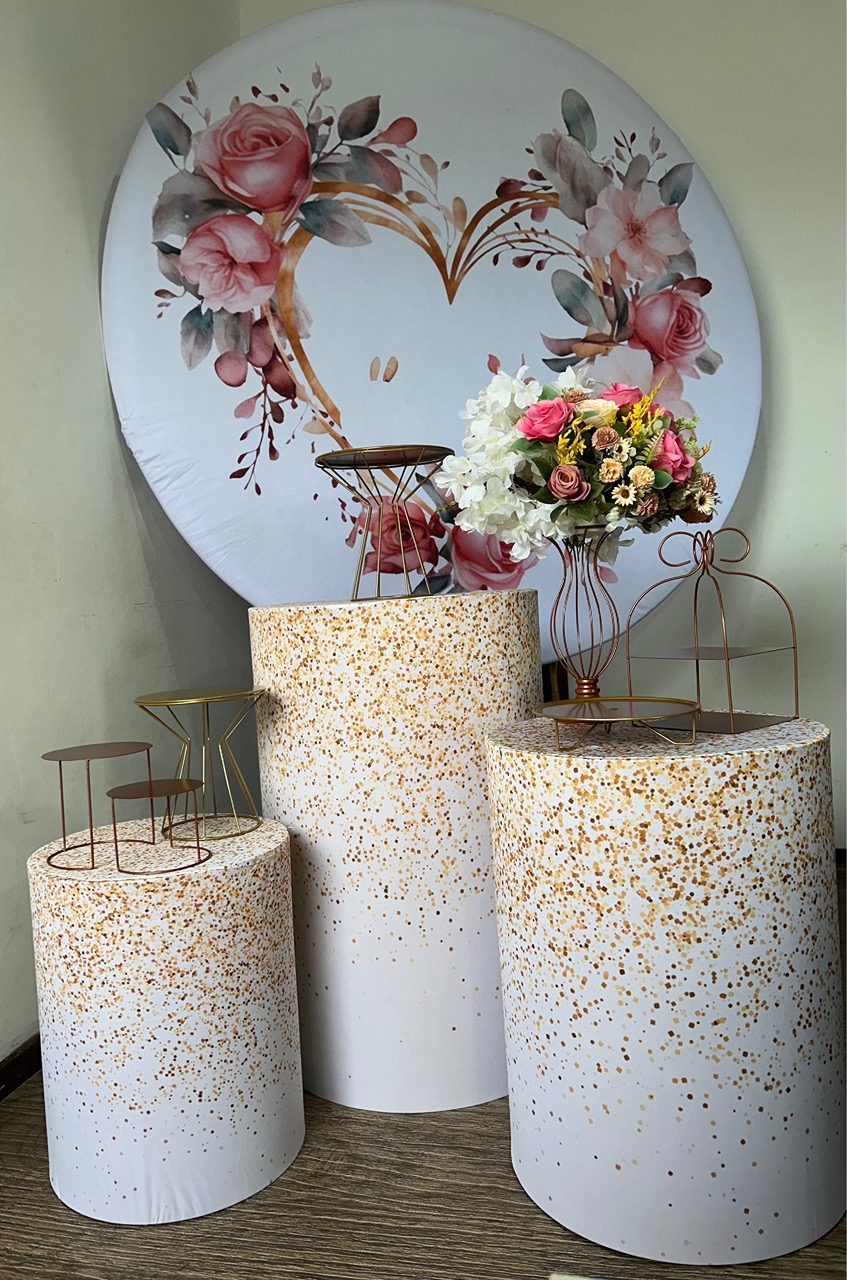 Kit Bronze Coração Floral - Élida Pegue e Monte 