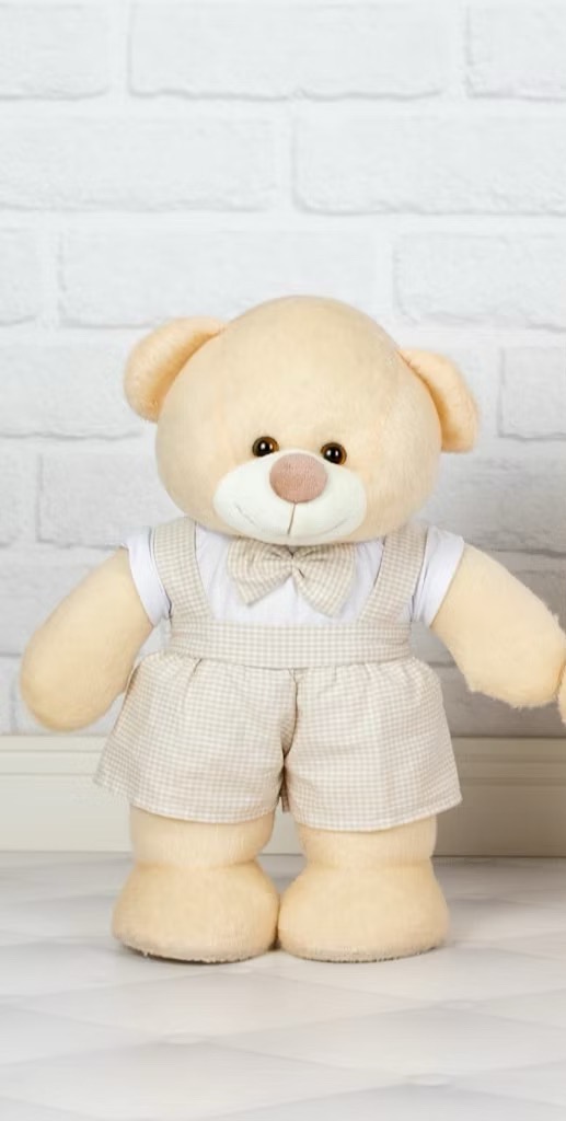 Pelúcia Urso Em Pé 30Cm Menino Nude - Élida Pegue e Monte 