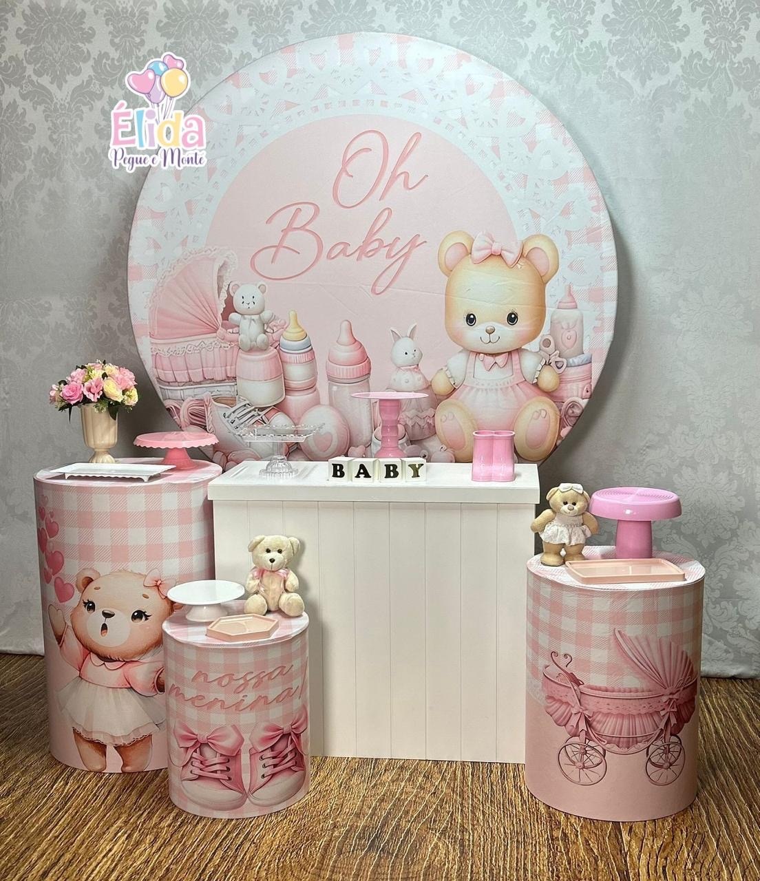 Kit Prata Chá de Bebê Menina - Élida Pegue e Monte 