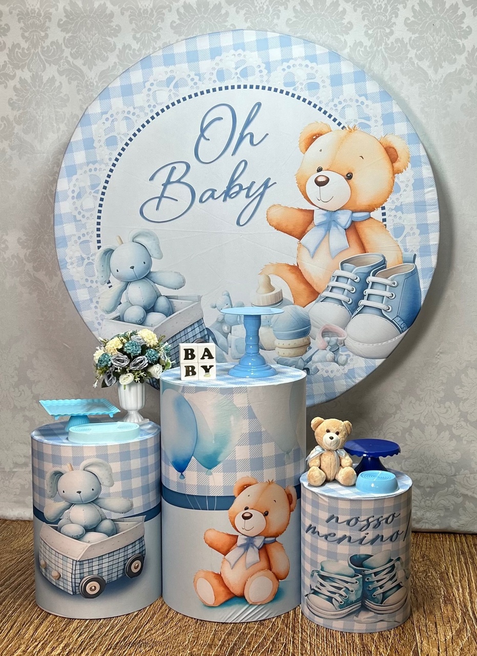 Kit Bronze Chá de Bebê Menino - Élida Pegue e Monte 