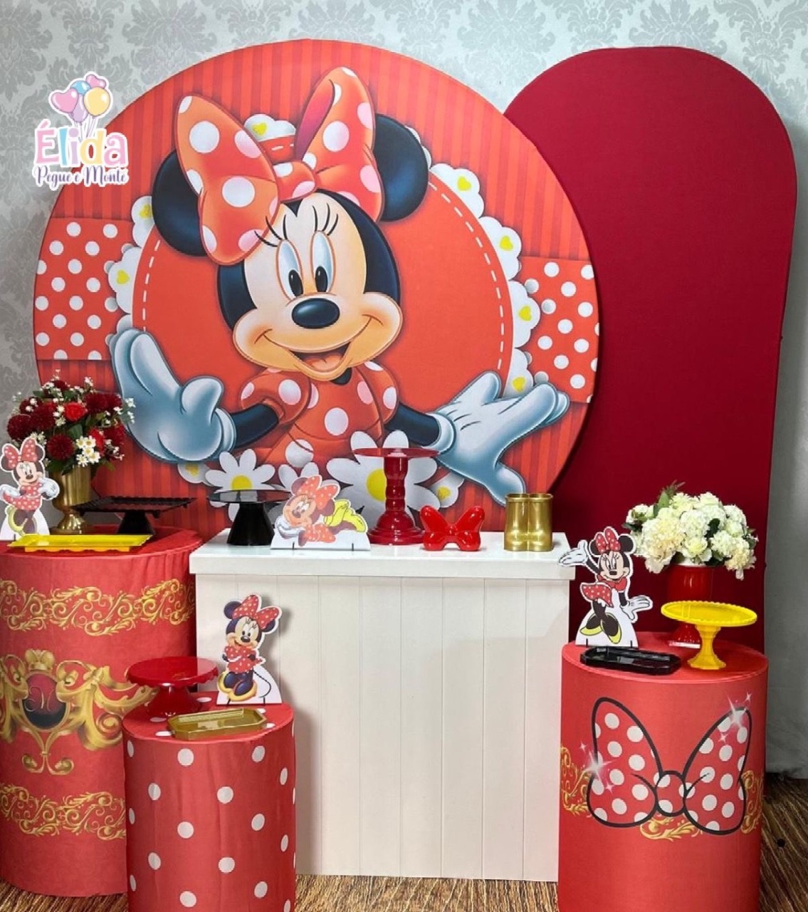 Kit Ouro Minnie Vermelha - Élida Pegue e Monte 