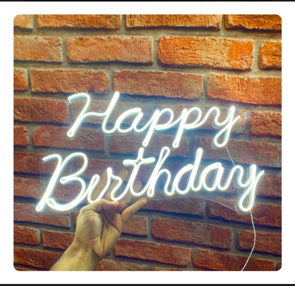 Letreiro Happy Birthday Led - Élida Pegue e Monte 