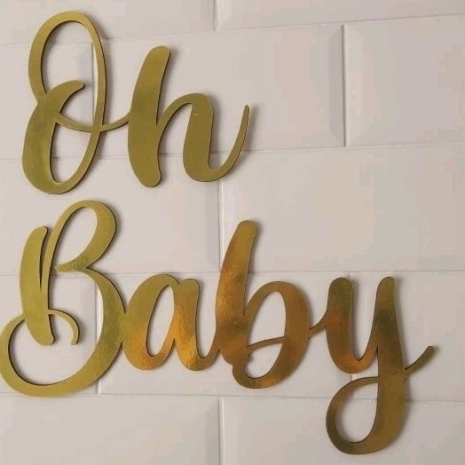 Letreiro Oh Baby - Élida Pegue e Monte 